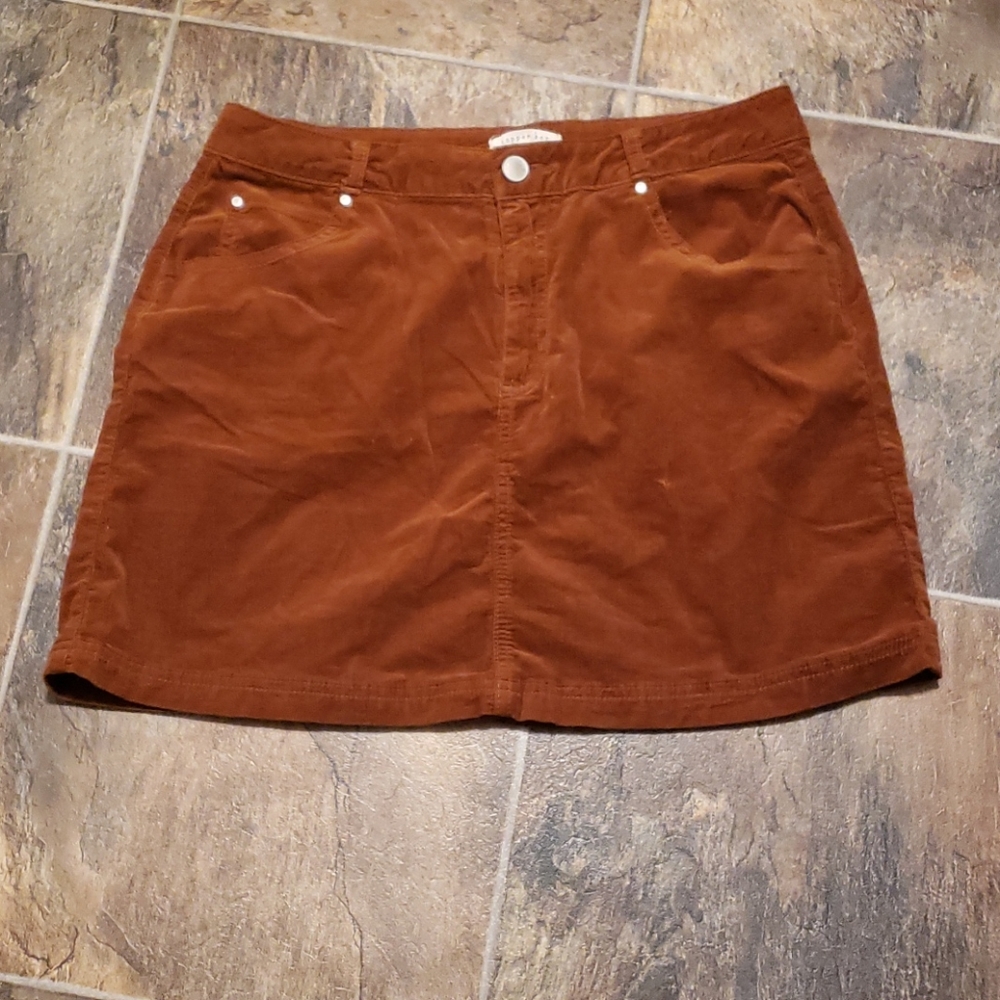 Brown corduroy skirt size xl